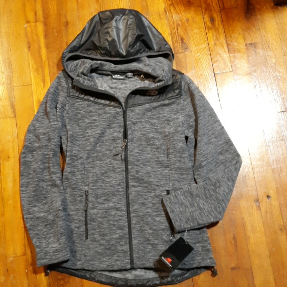 Nwt New Balance grey fleece hoodie jacket S